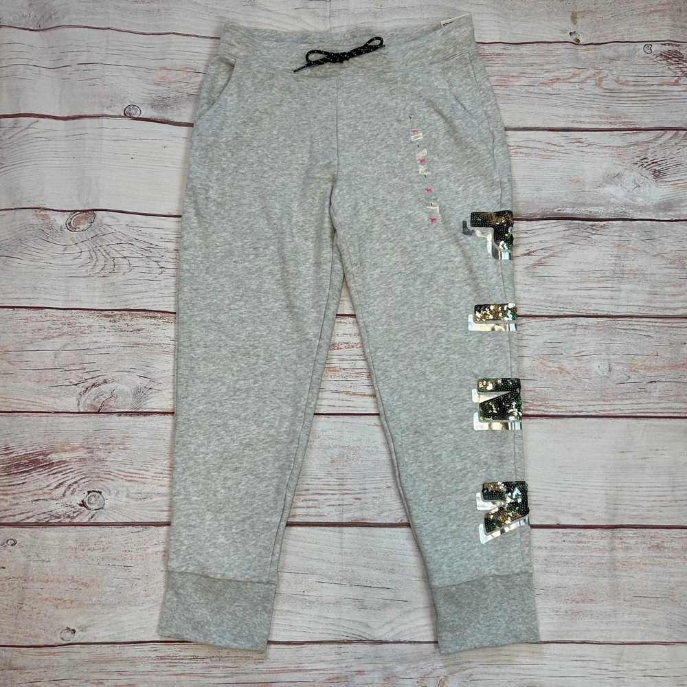 VS PINK Retired Camo Bling Skinny Joggers L